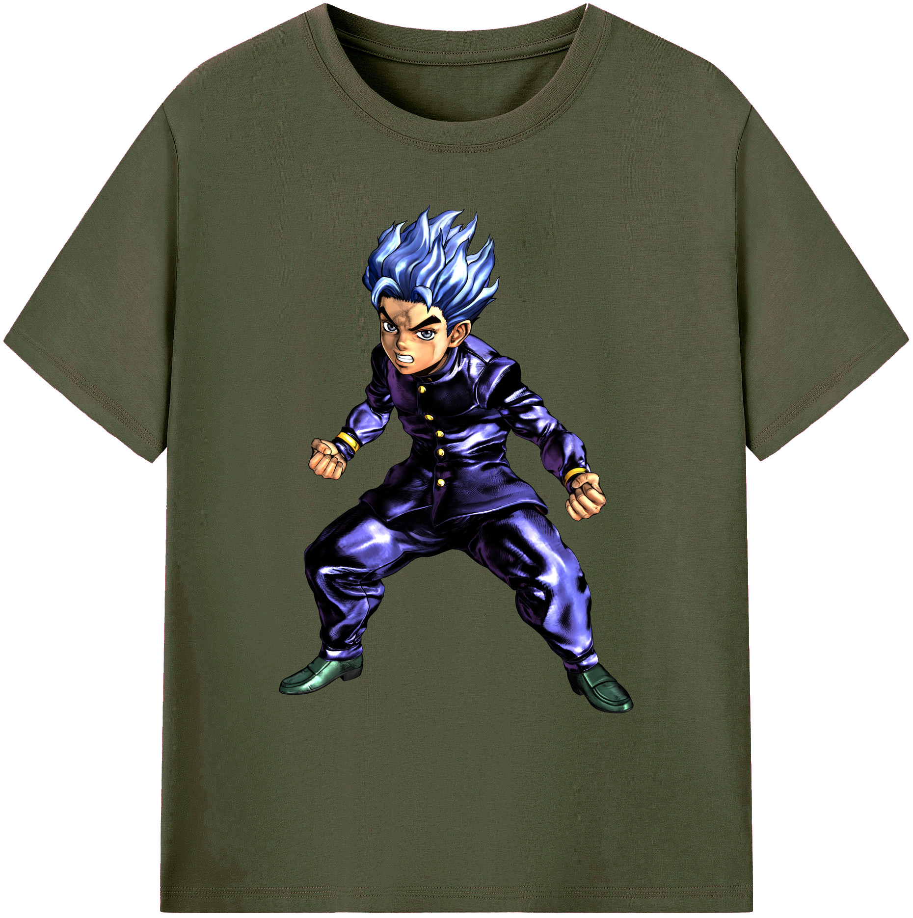 （画像用） ジョジョの奇妙な冒険 広瀨康一 JoJo's Bizarre Adventure Hirose Koichi 綿100％ メンズ半袖Tシャツ｜肌触りやわらか＆通気性